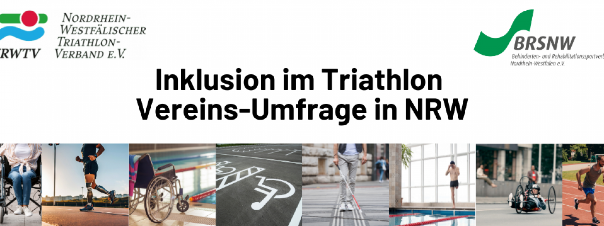 Inklusion im Triathlon Vereins-Umfrage NRW Banner