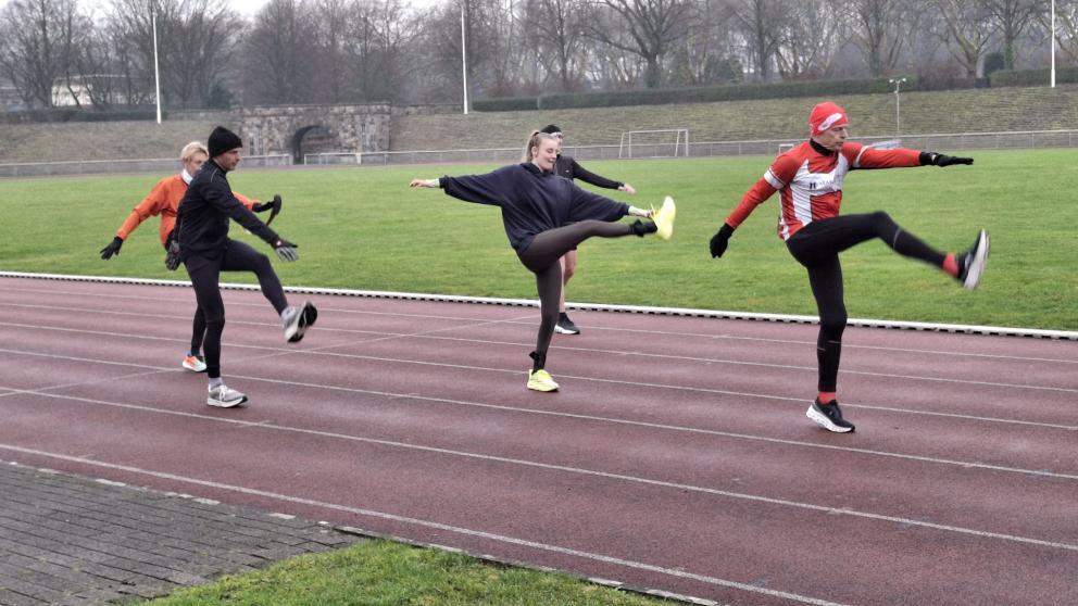 Laufeinheit beim Para Triathlon Wochenende in Gladbeck 2026